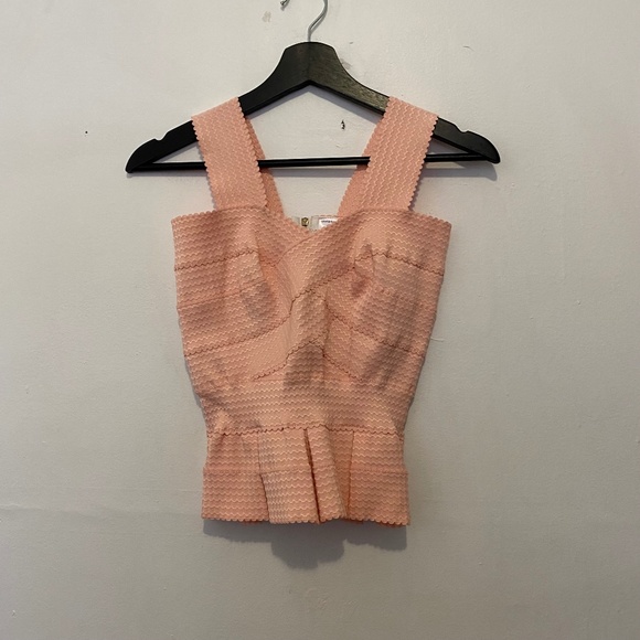 Anna Kaci Tops - Anna Kaci Pink Peplum Top